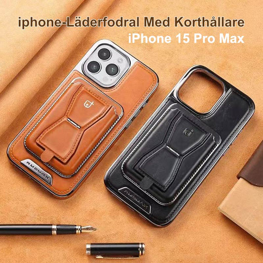 iPhone-läderfodral med korthållare