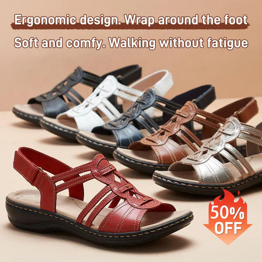 🔥varm försäljning🔥 Ortotiska platta sandaler för kvinnor