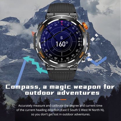 🔥⏰Sport- & Outdoor-Smartwatch – Perfekt för Äventyr & Sport 🚴 | Vattenbeständig, Bluetooth-samtal & 100+ Lägen ✨