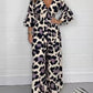 🔥Hot Sale 53% Off🍃Leopardmönstrad jumpsuit med V-ringning