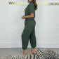🌷2024 Ny försäljning🌷Kvinnors kortärmade utility jumpsuit