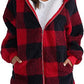 Fleeceoversize-hoodie med dragkedja för kvinnor