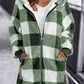 Fleeceoversize-hoodie med dragkedja för kvinnor