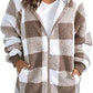 Fleeceoversize-hoodie med dragkedja för kvinnor