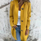 Knappad cardigan med huva för kvinnor