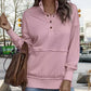 Dam Casual Standkrage med tryckknappar Pullover