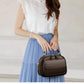 Elegant Dubbellager Bred Rem Crossbody Handväska
