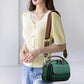 Elegant Dubbellager Bred Rem Crossbody Handväska