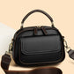 Elegant Dubbellager Bred Rem Crossbody Handväska