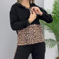 ✨Vintererbjudande💖Leopardmönstrad avslappnad patchwork sweatshirt tvådelad set