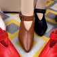 Kvinnors Chunky Heel Spetsiga Tåskor