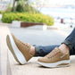 Kvinnors Avslappnade Modemedvetna Andningsbara Sneakers med Tjock Sula
