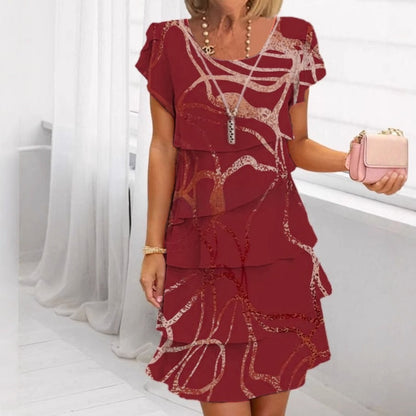 🔥2025 Ny 50% rabatt Hot Sale🔥💕Kvinnors eleganta mode med volangklänning