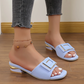 Sandaler med klumpig klack för kvinnor