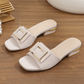 Sandaler med klumpig klack för kvinnor