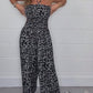 Snygg jumpsuit med leopardtryck för kvinnor